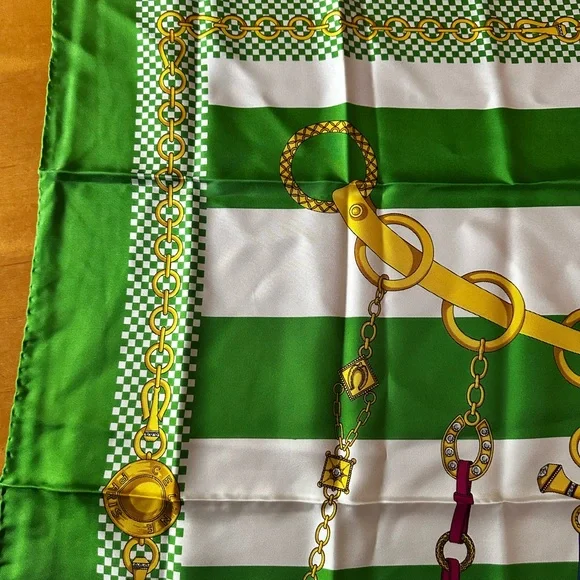 Celine Silk Scarf - Large - Picture 8 of 9